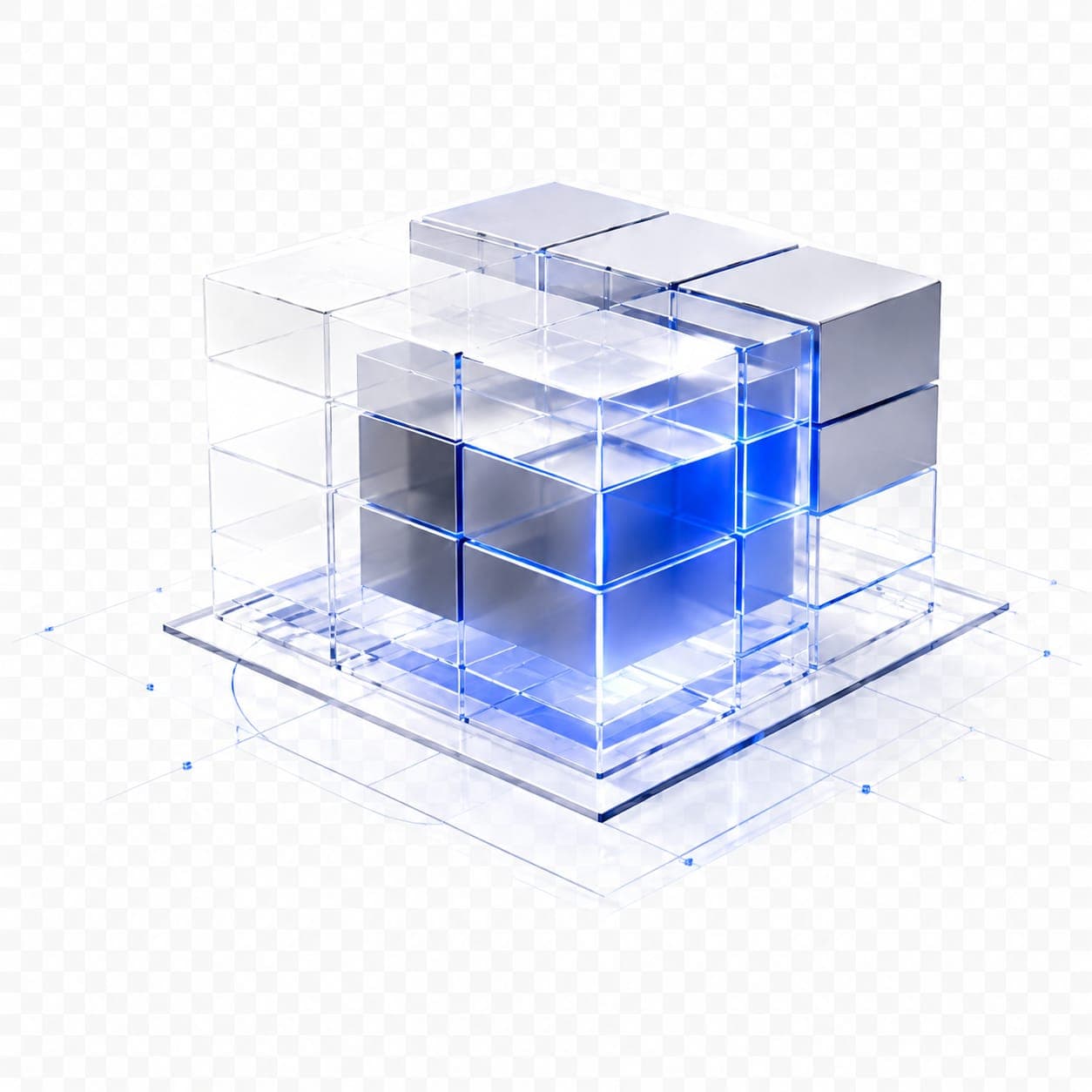 Cubo modular de cristal